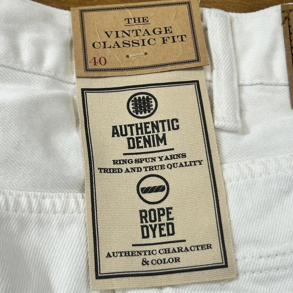 Polo Ralph Lauren Shorts Mens 40 White Vintage Classic Fit Denim 9 Inseam NWT